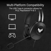 ASUS TUF Gaming H1 Gen II 7.1 Surround Sound Wired Gaming Headset